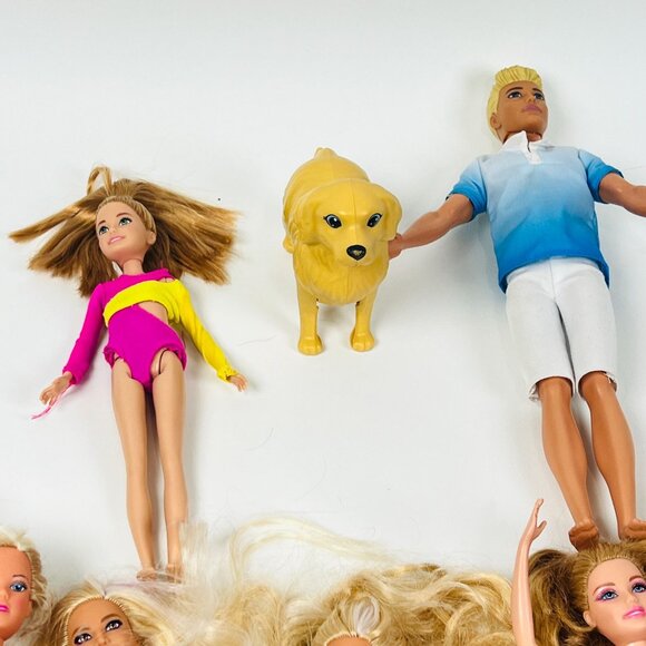 Barbie Dolls & Ken Variety Fashion Dolls Lot With Dog - Picture 2 of 8